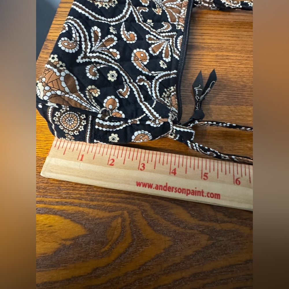 New Vera Bradley Bag ~ Black & Brown                8”W x 4”T - Picture 4 of 6
